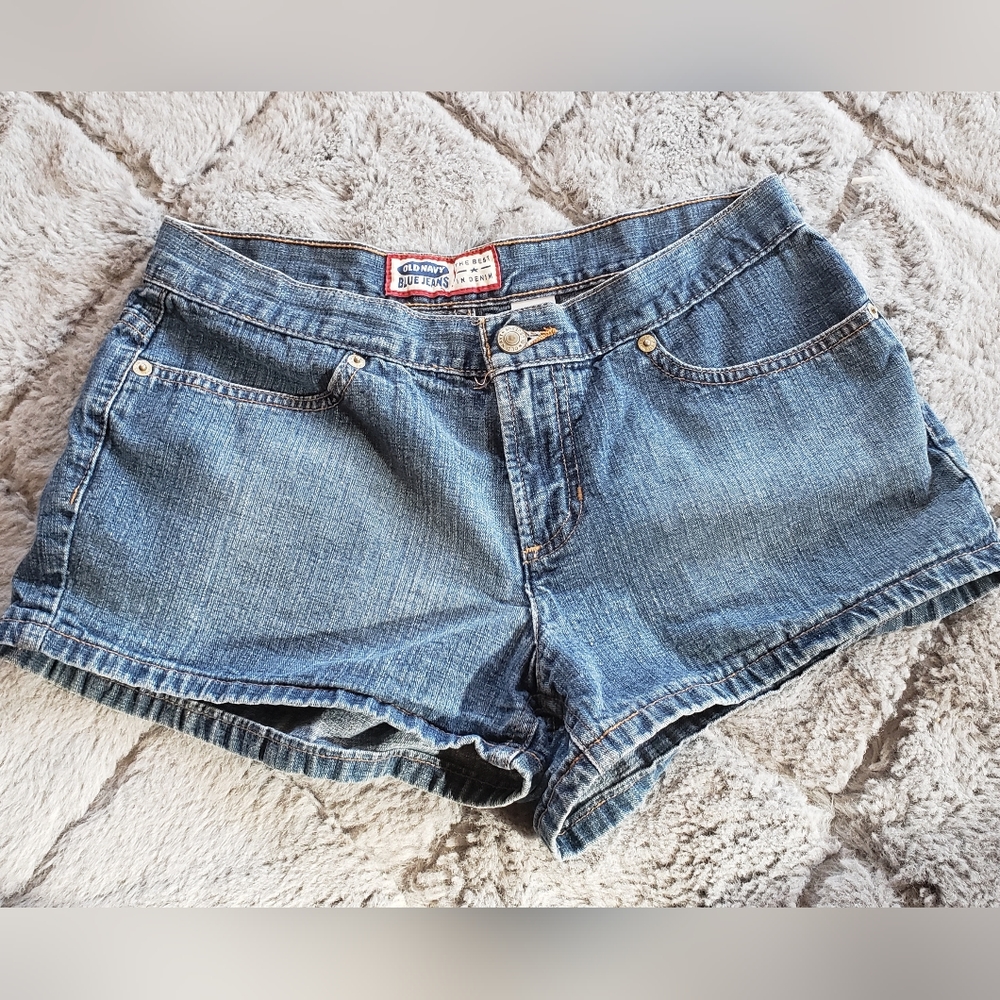 Vtg old navy blue denim short size 6